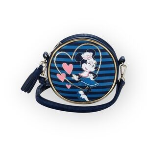 new Disney Cruise Line 𖠌 Sailor Minnie Mouse Crossbody Bag 𖠌 Navy Gold Hardware